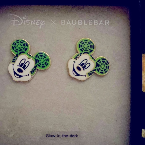 Disney Baublebar Glow in the Dark Mickey earrings - Picture 1 of 4